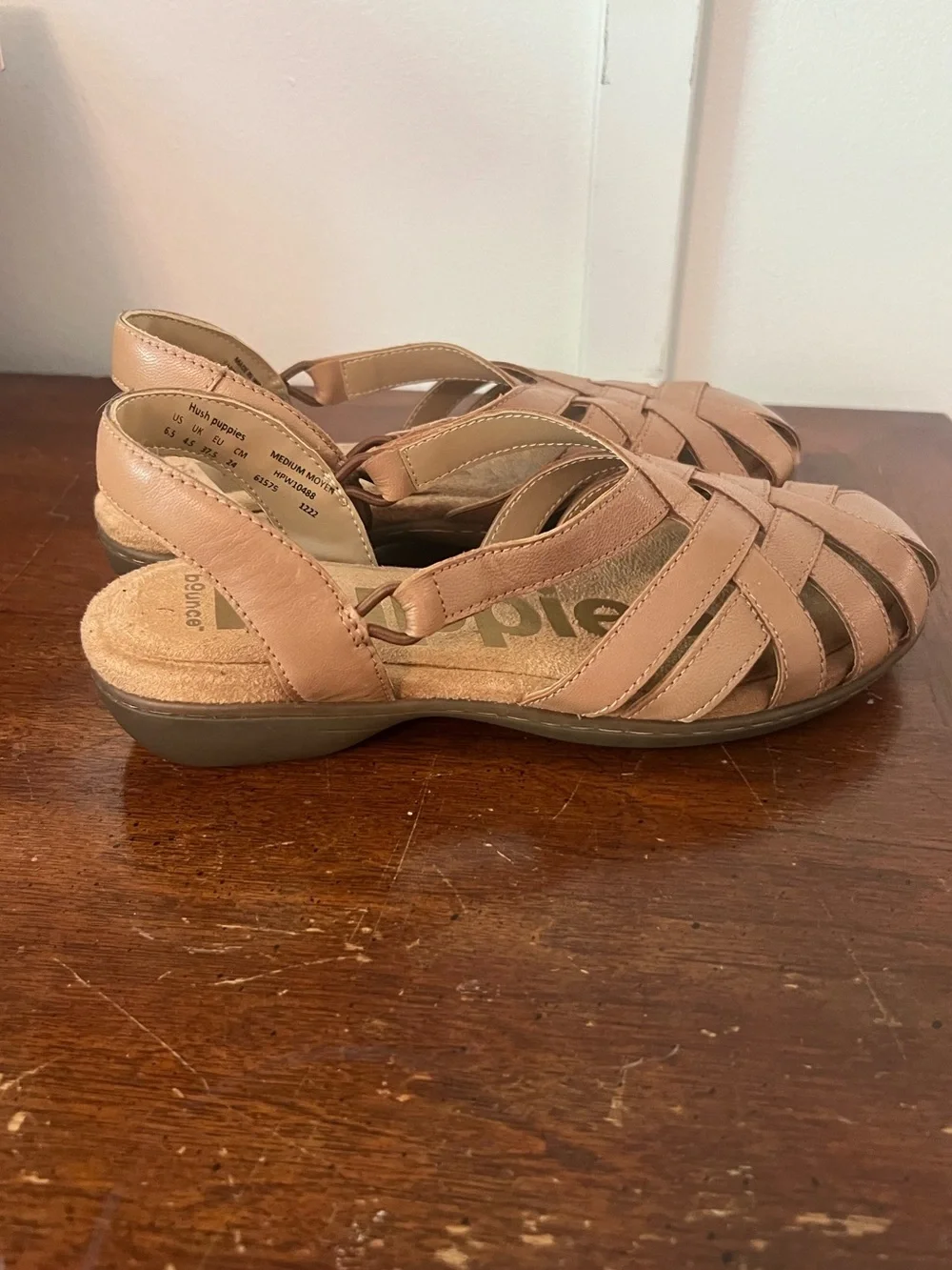 Hush Puppies Woven Slingback Sandals - Tan size 6.5